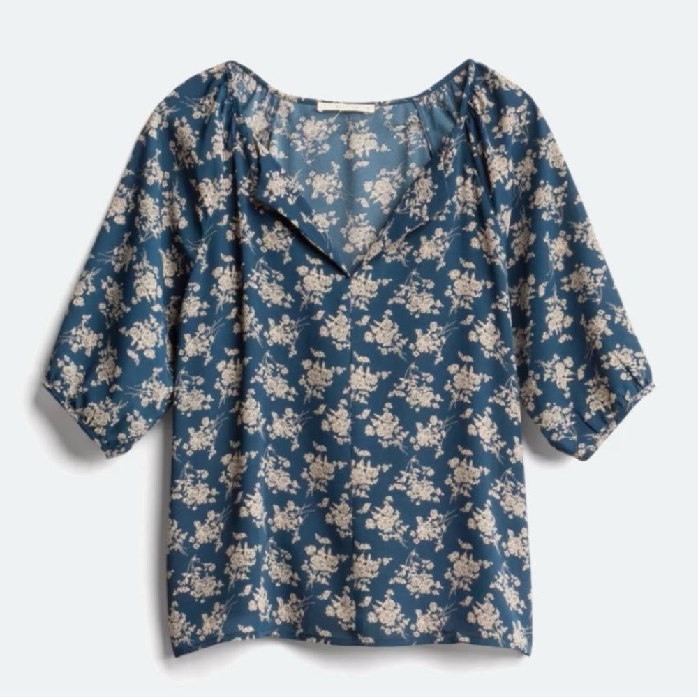 Fun2fun Christina Split Neck Blouse - image 1